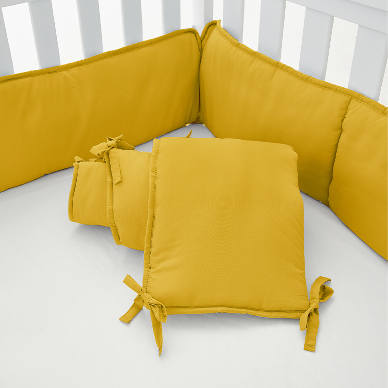 4 Pieces Set of Breathable Crib Liner for Baby Crib