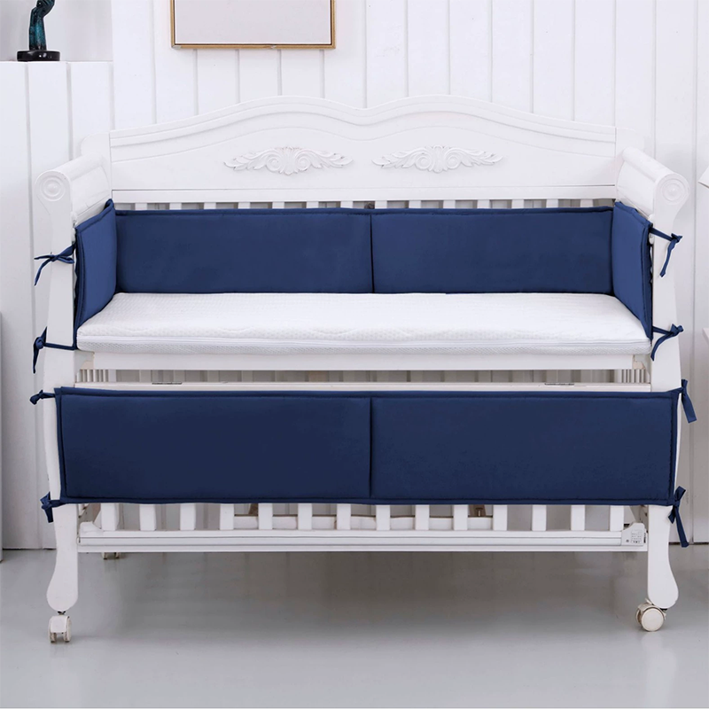 4 Pieces Set of Breathable Crib Liner for Baby Crib