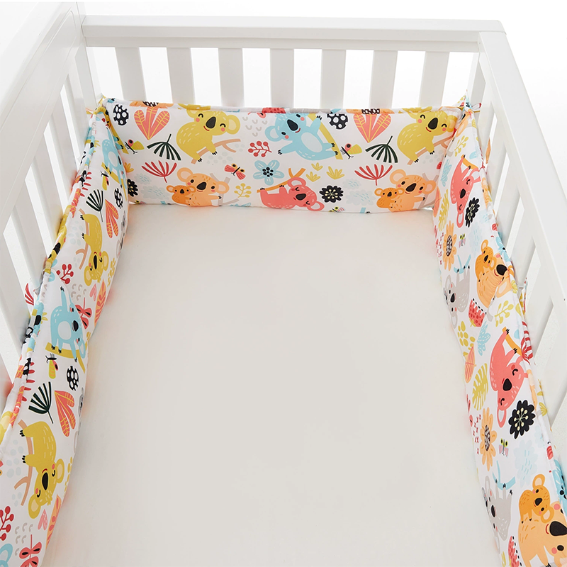 4 Pieces Set of Breathable Crib Liner for Baby Crib