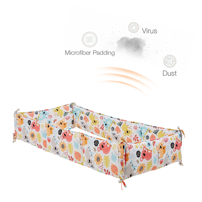 4 Pieces Set of Breathable Crib Liner for Baby Crib
