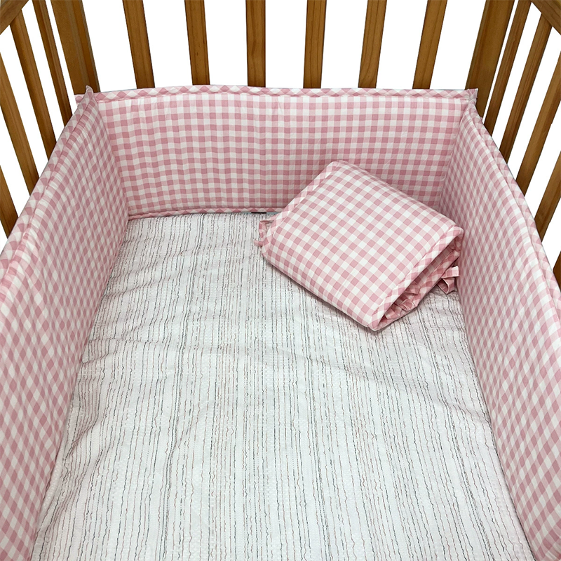 4 Pieces Set of Breathable Crib Liner for Baby Crib