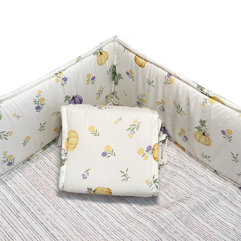4 Pieces Set of Breathable Crib Liner for Baby Crib