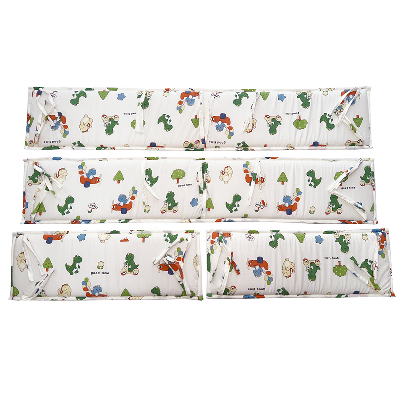 4 Pieces Set of Breathable Crib Liner for Baby Crib