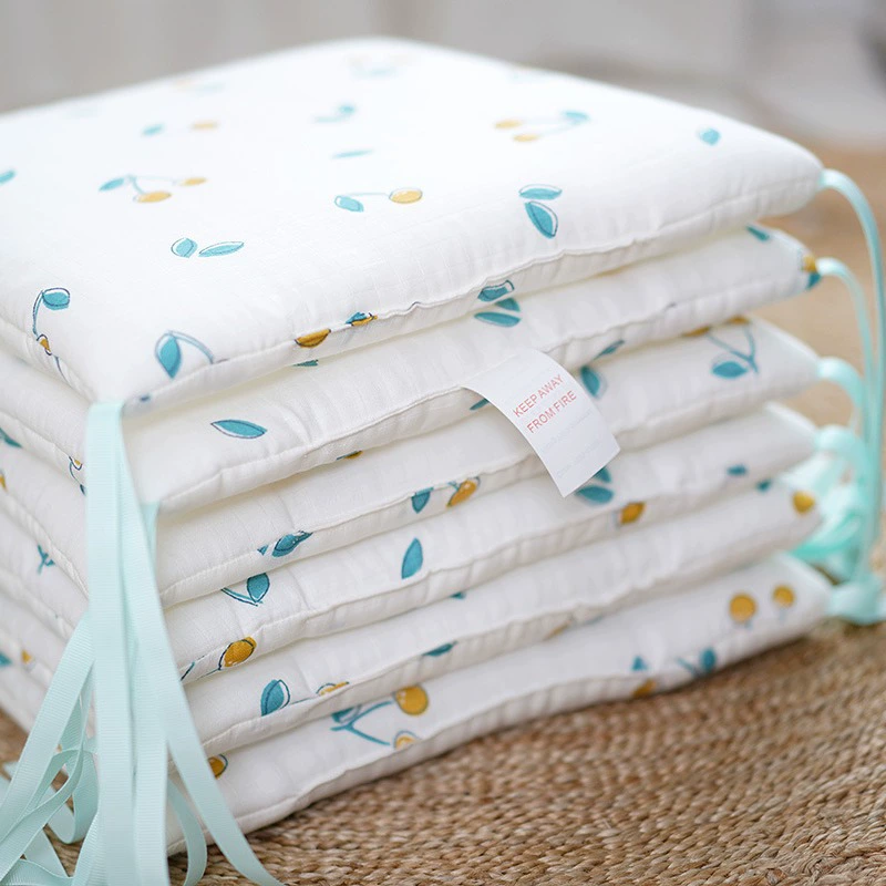 Baby Crib Around Cot Padding 6 Pieces 100% Cotton Set Soft Protective Cushions