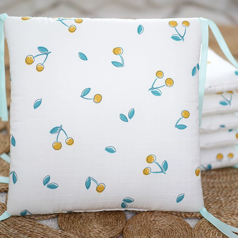Baby Crib Around Cot Padding 6 Pieces 100% Cotton Set Soft Protective Cushions