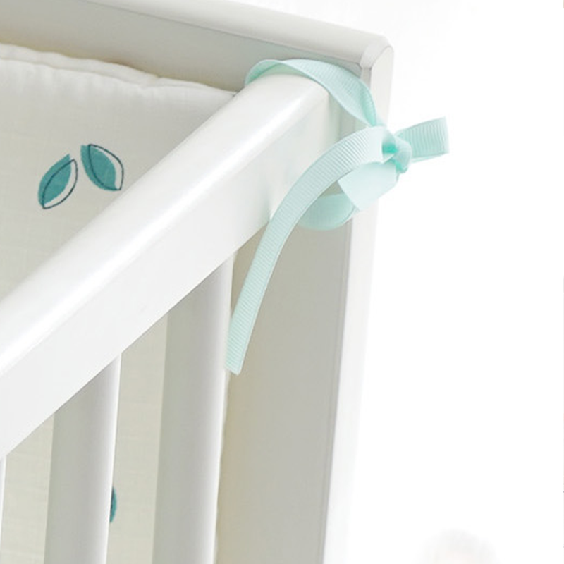 Baby Crib Around Cot Padding 6 Pieces 100% Cotton Set Soft Protective Cushions