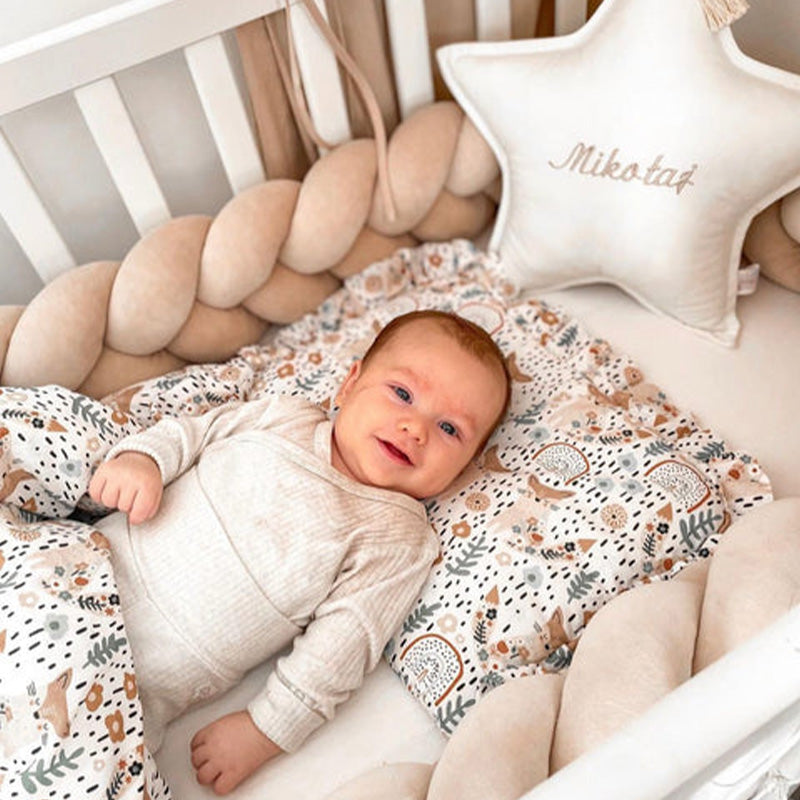 189" 3-Braided Handmade Bedding Long Cushion Crib Padding