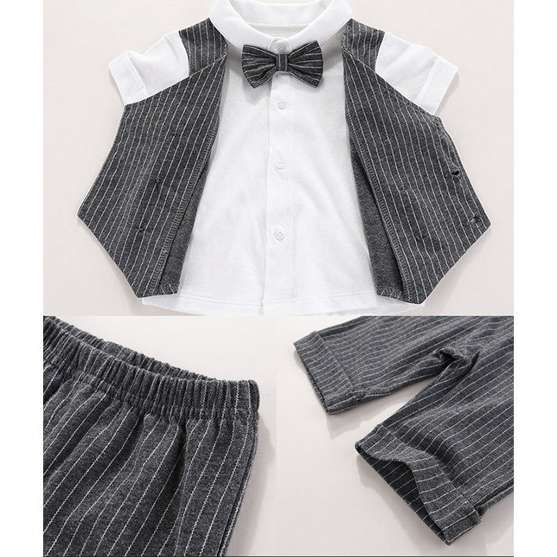 Black Gold Gentleman Suits Newborn Gift Box 0-18M Baby Cloth Set