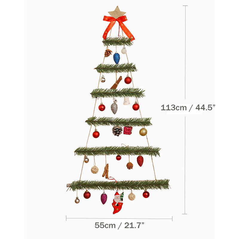 Christmas Tree Wooden Wall Hanging with Lights