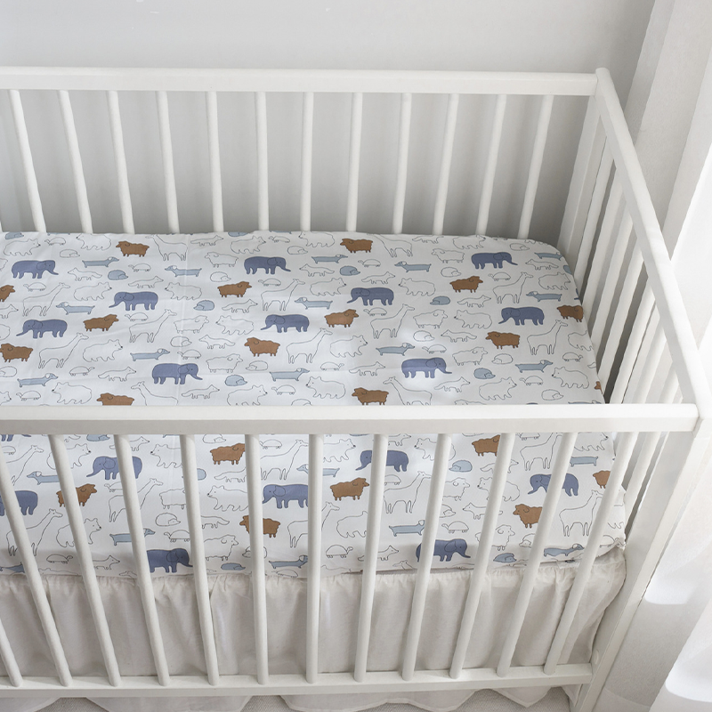 52x28" Tailored Handmade 100% Cotton Fitted Sheets for Crib Toddler Size Bed