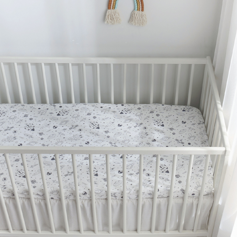 52x28" Tailored Handmade 100% Cotton Fitted Sheets for Crib Toddler Size Bed