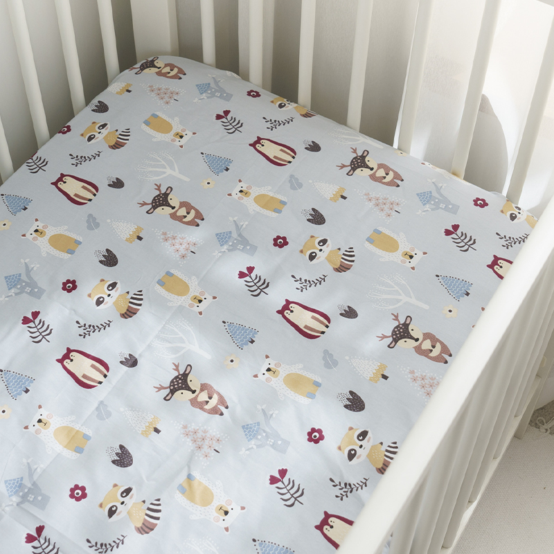 52x28" Tailored Handmade 100% Cotton Fitted Sheets for Crib Toddler Size Bed