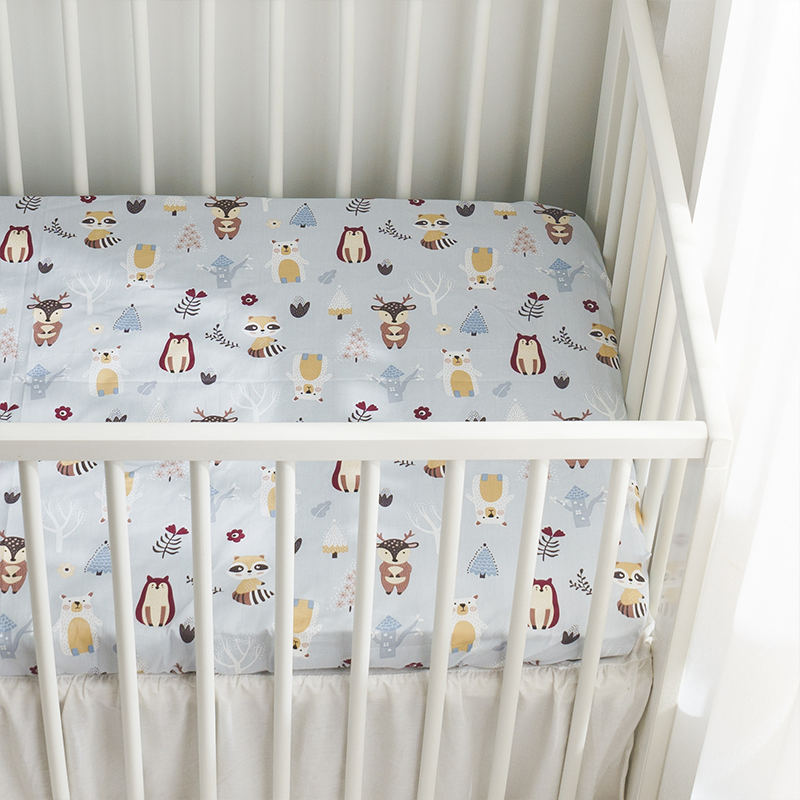 52x28" Tailored Handmade 100% Cotton Fitted Sheets for Crib Toddler Size Bed