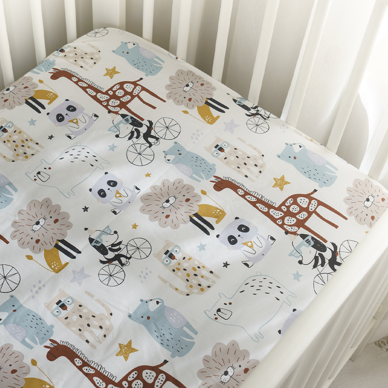 52x28" Tailored Handmade 100% Cotton Fitted Sheets for Crib Toddler Size Bed