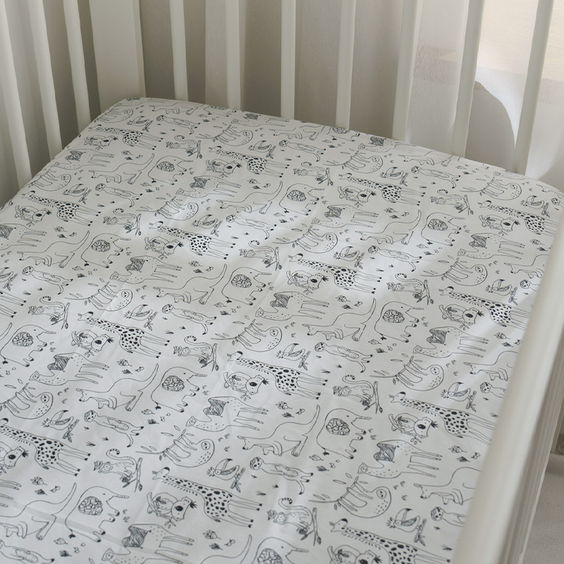 52x28" Tailored Handmade 100% Cotton Fitted Sheets for Crib Toddler Size Bed