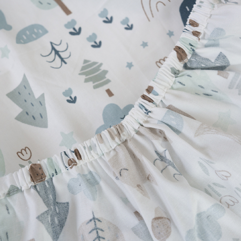 52x28" Tailored Handmade 100% Cotton Fitted Sheets for Crib Toddler Size Bed