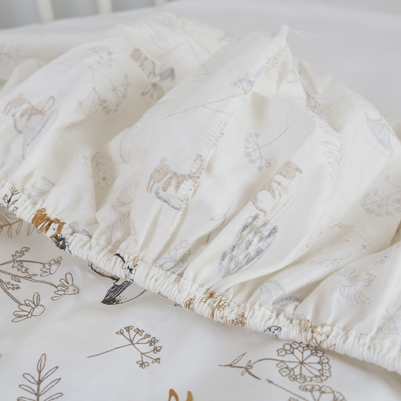 52x28" Tailored Handmade 100% Cotton Fitted Sheets for Crib Toddler Size Bed