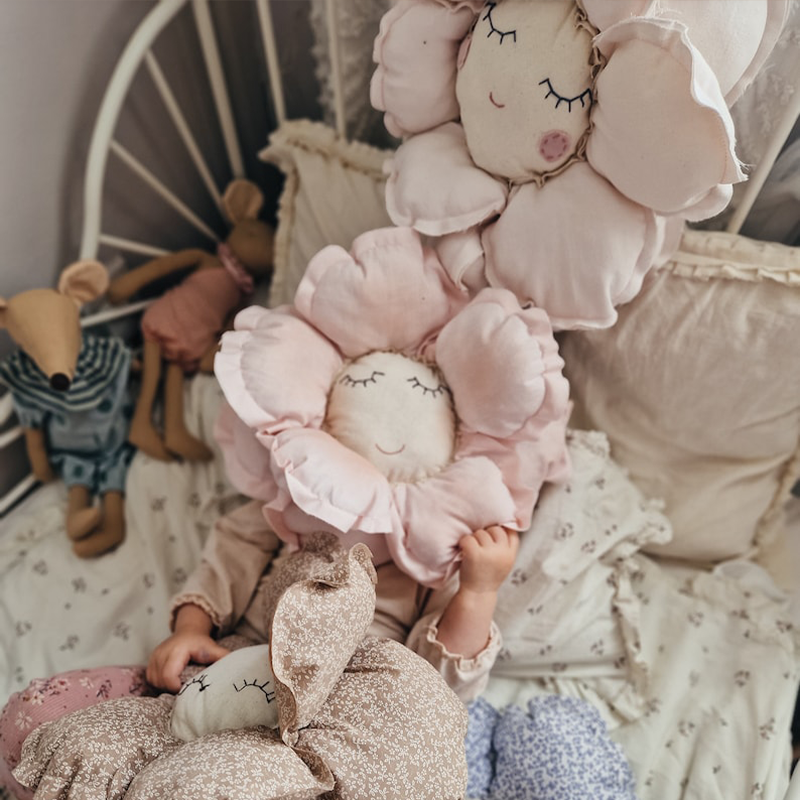 Nursery Cotton Blooming Flower Pillow, Wall Hanging Pillow, Art Pillow