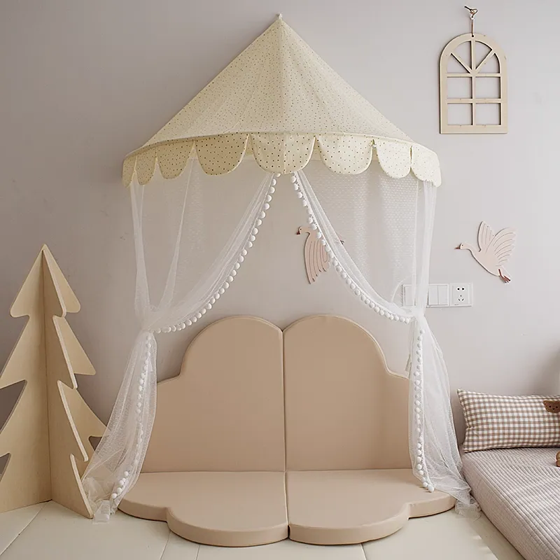 Hanging Half Canopy with Gauze Tent