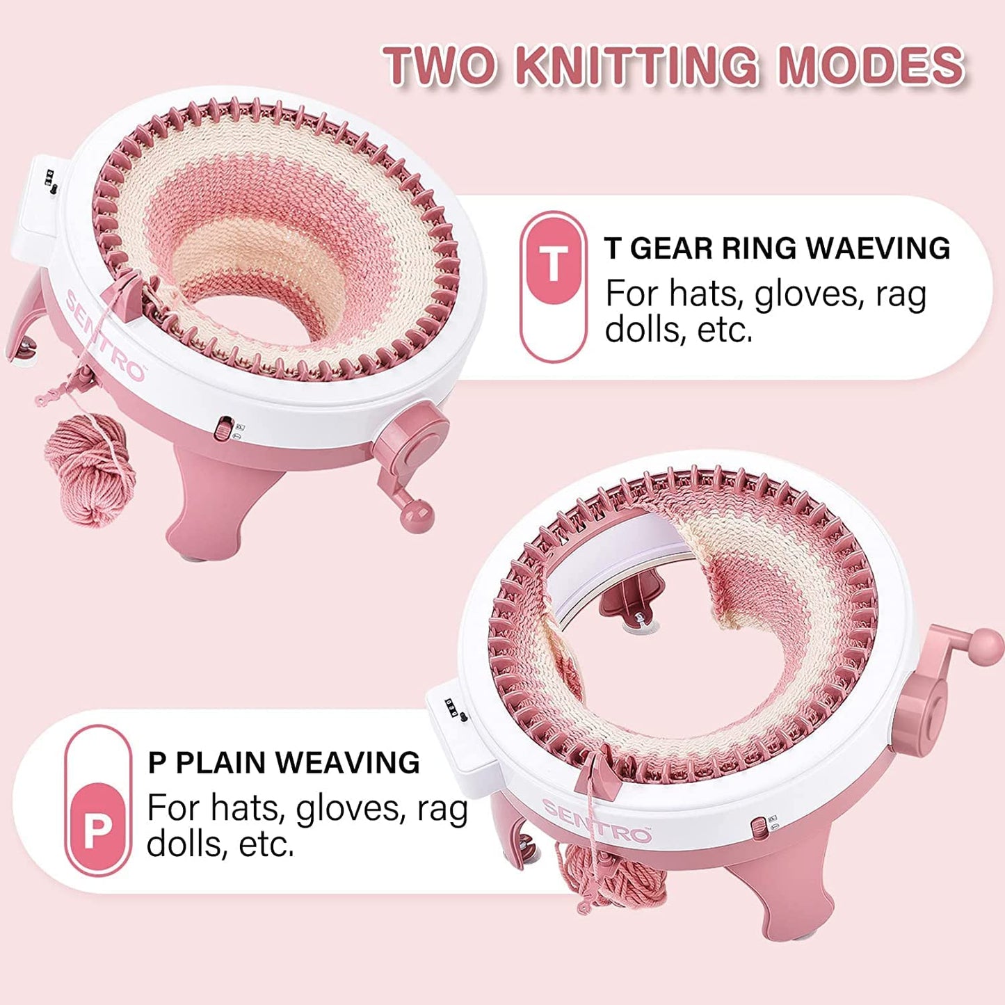 48-needle DIY Knitting Machine with Yarns