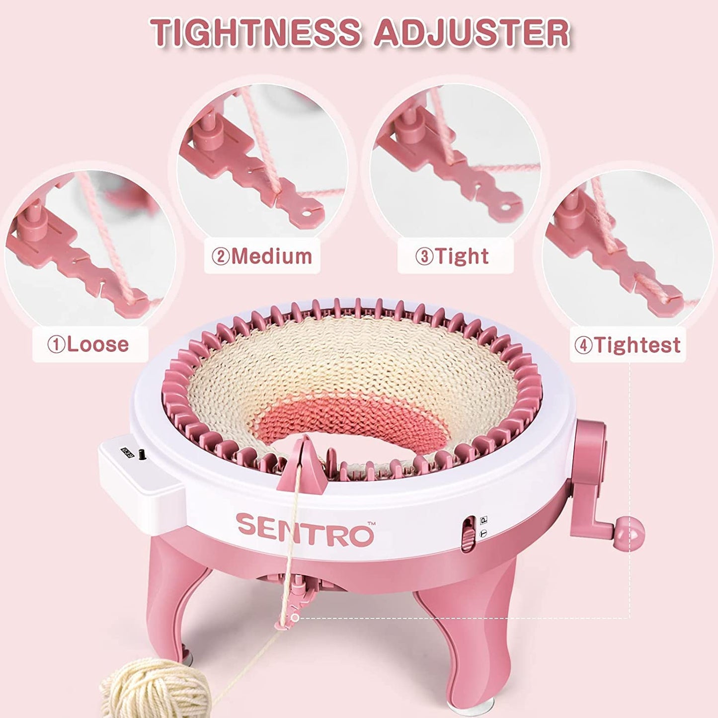 48-needle DIY Knitting Machine with Yarns