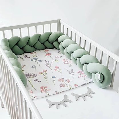 3-Knotted Custom Handmade Bedding Long Cushion Crib Padding