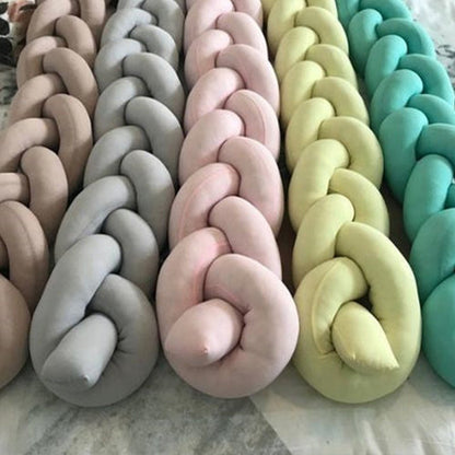 3-Knotted Custom Handmade Bedding Long Cushion Crib Padding