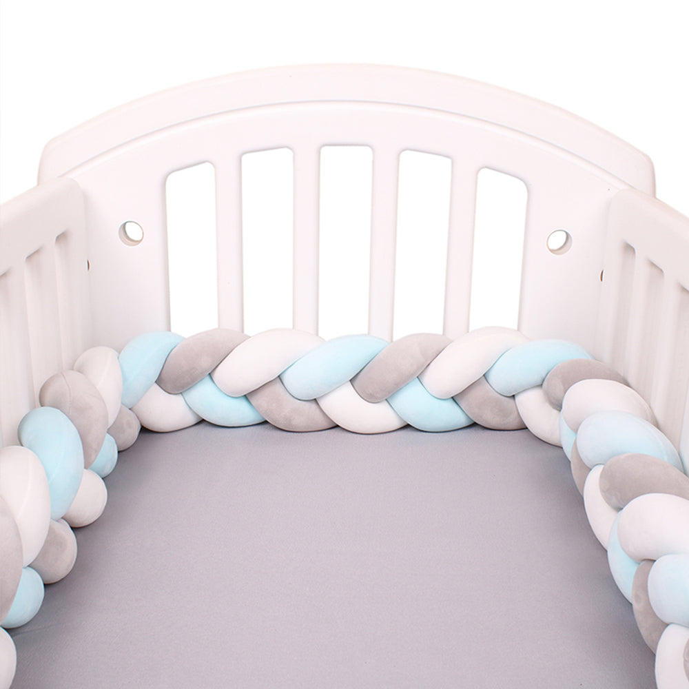 3-Knotted Custom Handmade Bedding Long Cushion Crib Padding
