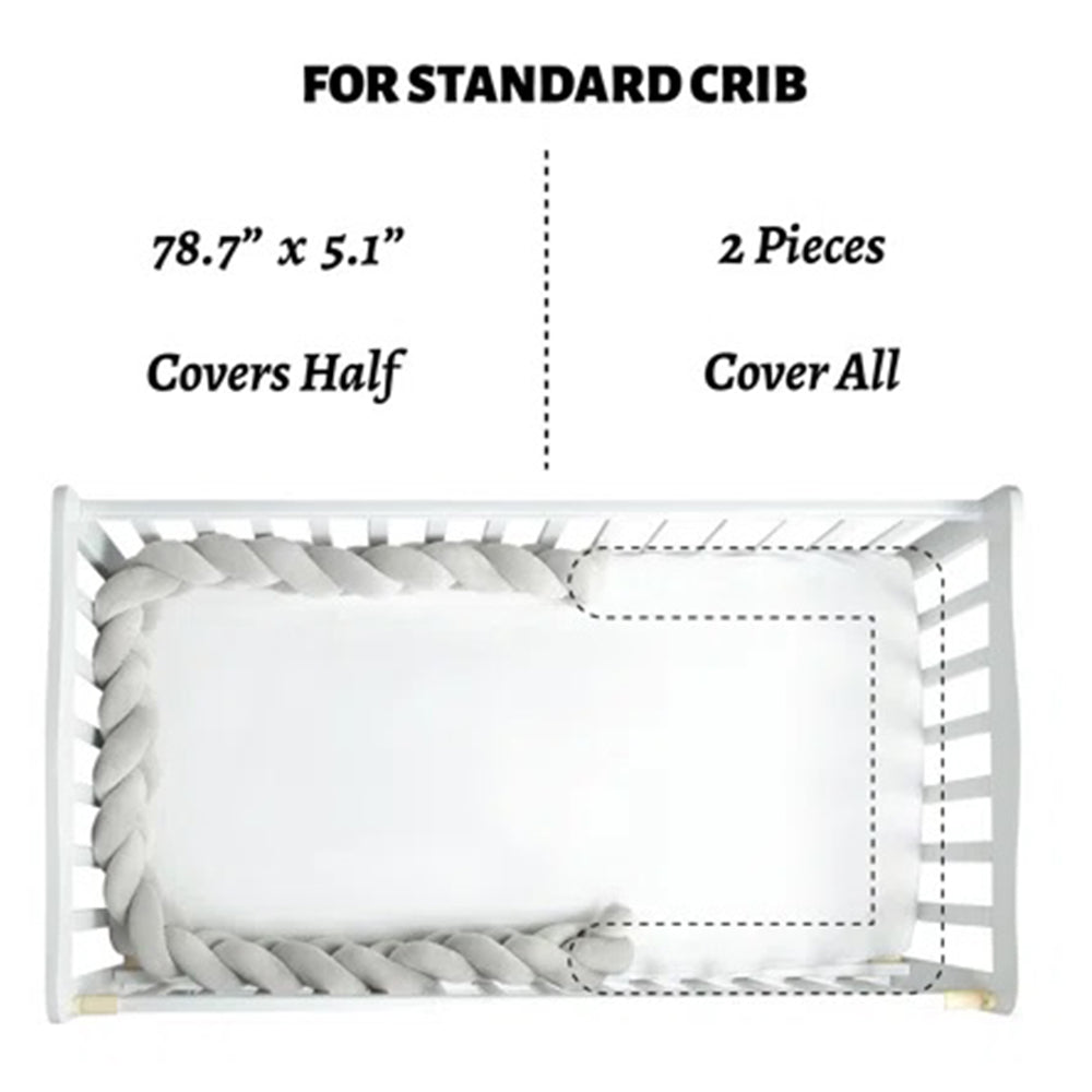 4-Knotted Custom Handmade Bedding Long Cushion Crib Padding