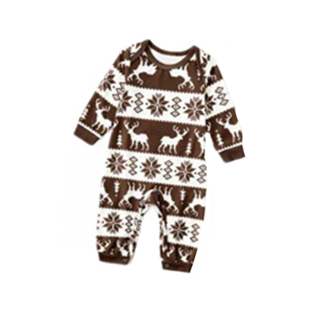 Christmas Family Elk Brown Pajamas Sets