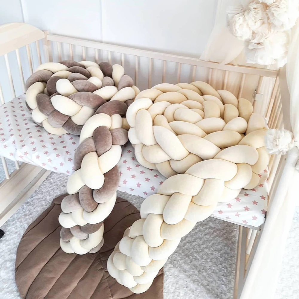 4-Knotted Custom Handmade Bedding Long Cushion Crib Padding