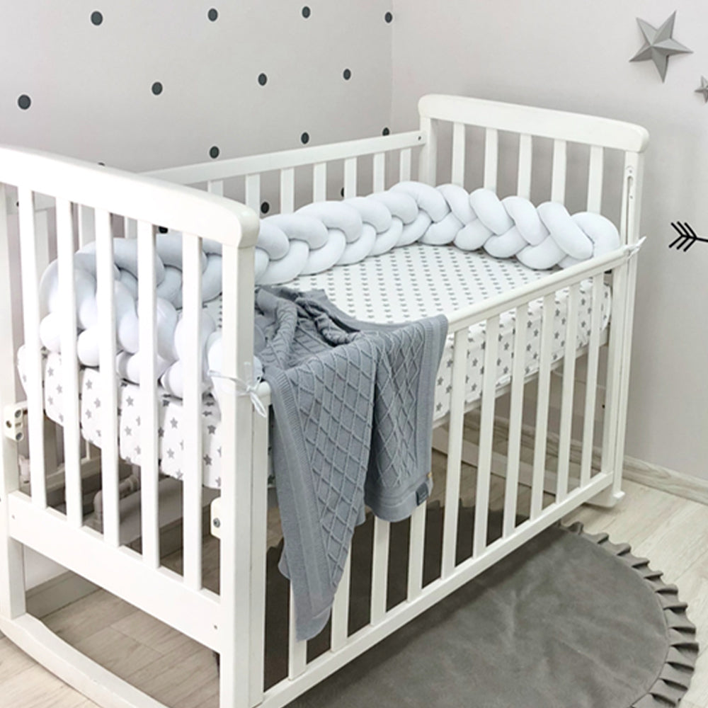 3-Knotted Custom Handmade Bedding Long Cushion Crib Padding