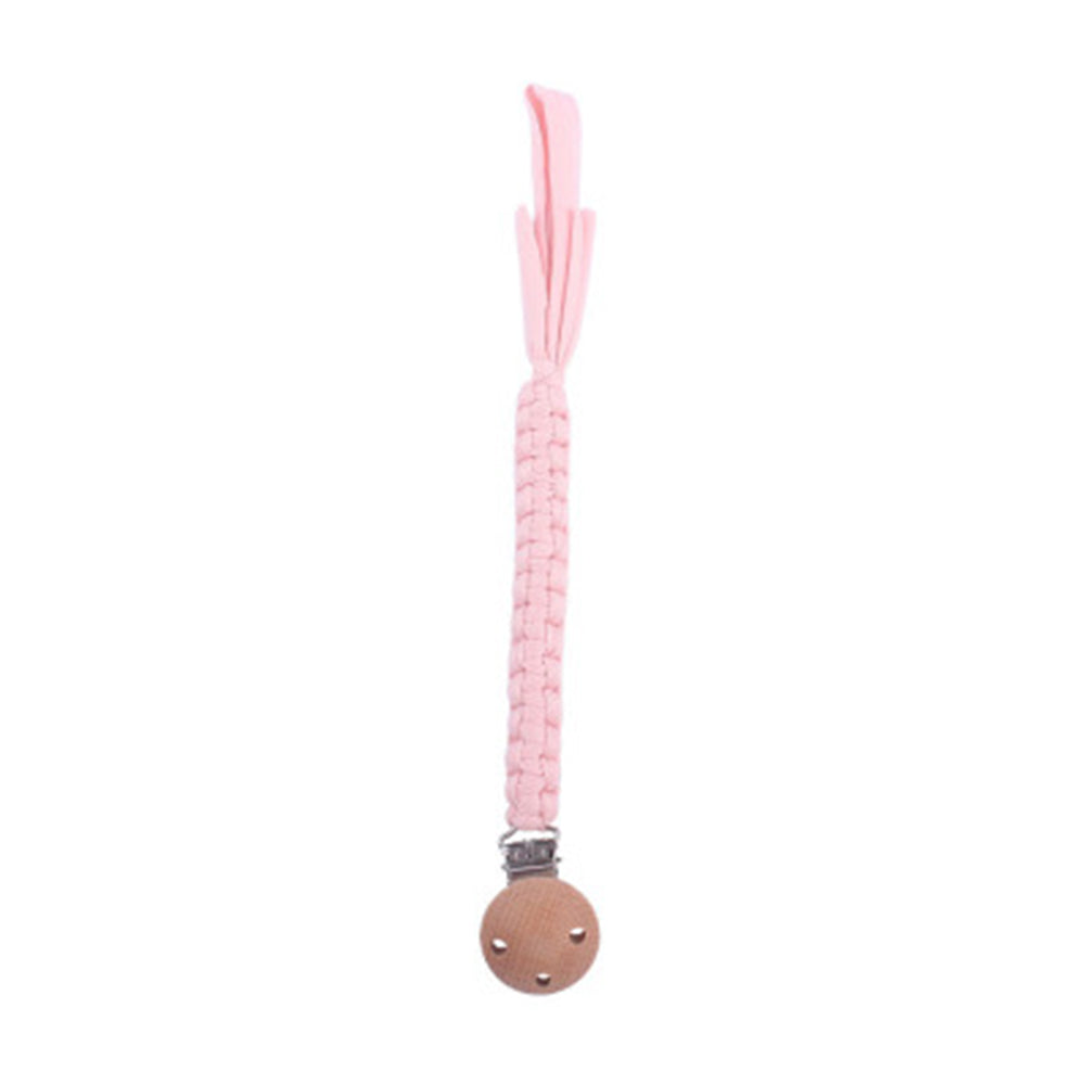 Beech Wooden Handmade Braided Pacifier Clips