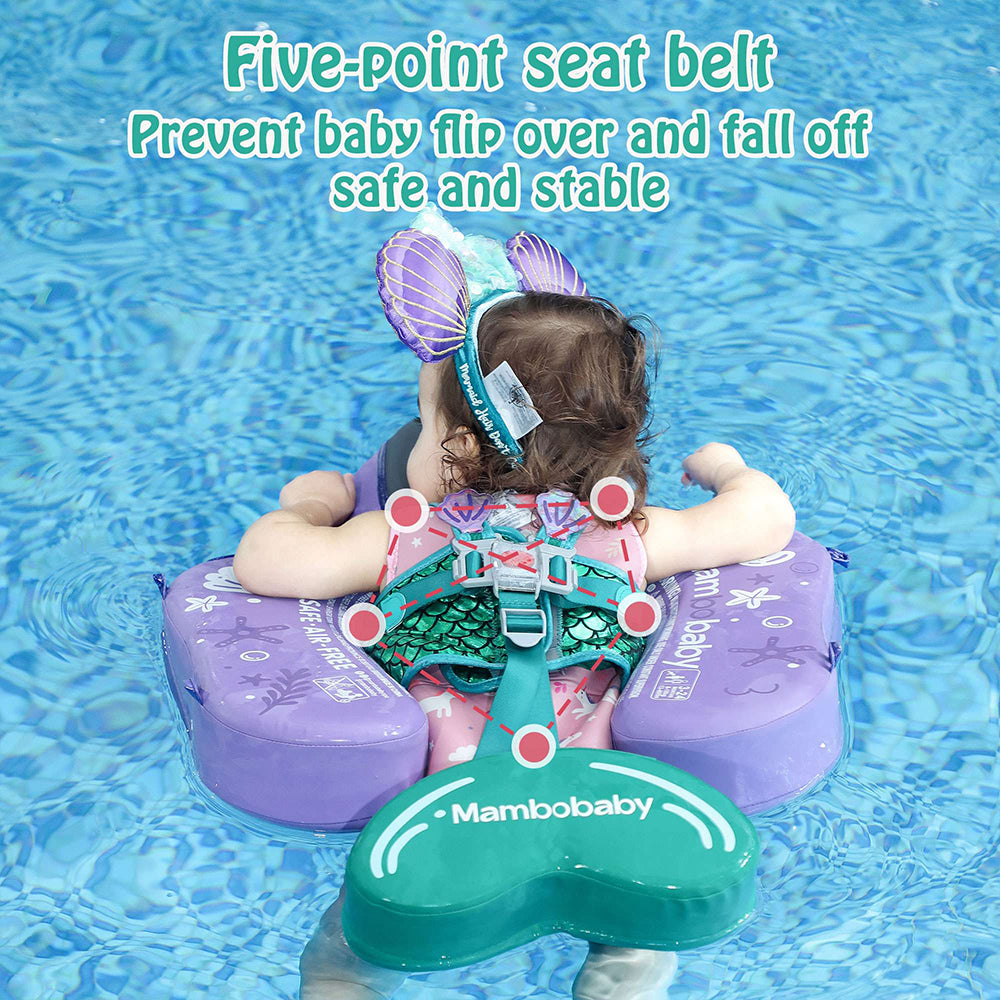 Mermaid 3~24 Months Swimming Float Swim Trainer with Canopy