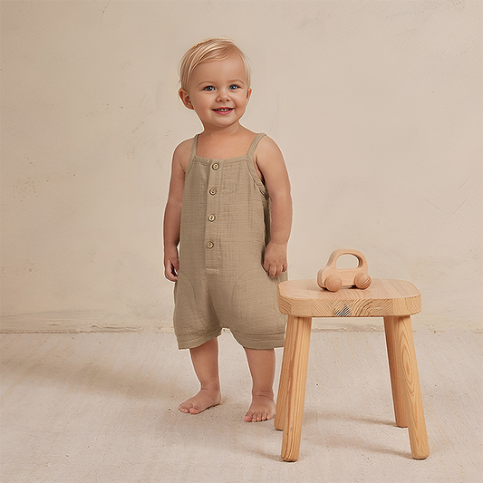 100% Cotton Gauze Sleeveless Jumpsuit
