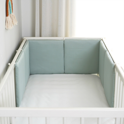 11.8 Inches 3D Cotton Fulfill 60-count Silk Satin Luxury Soft 3cm Thick with Ties For Crib - Green