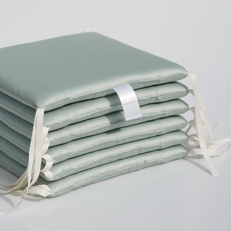 11.8 Inches 3D Cotton Fulfill 60-count Silk Satin Luxury Soft 3cm Thick with Ties For Crib - Green