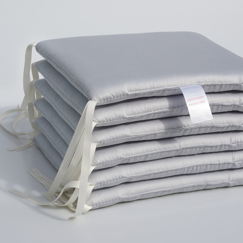 11.8 Inches 3D Cotton Fulfill 60-count Silk Satin Luxury Soft 3cm Thick with Ties For Crib - Grey