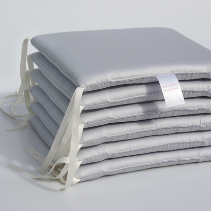 11.8 Inches 3D Cotton Fulfill 60-count Silk Satin Luxury Soft 3cm Thick with Ties For Crib - Grey