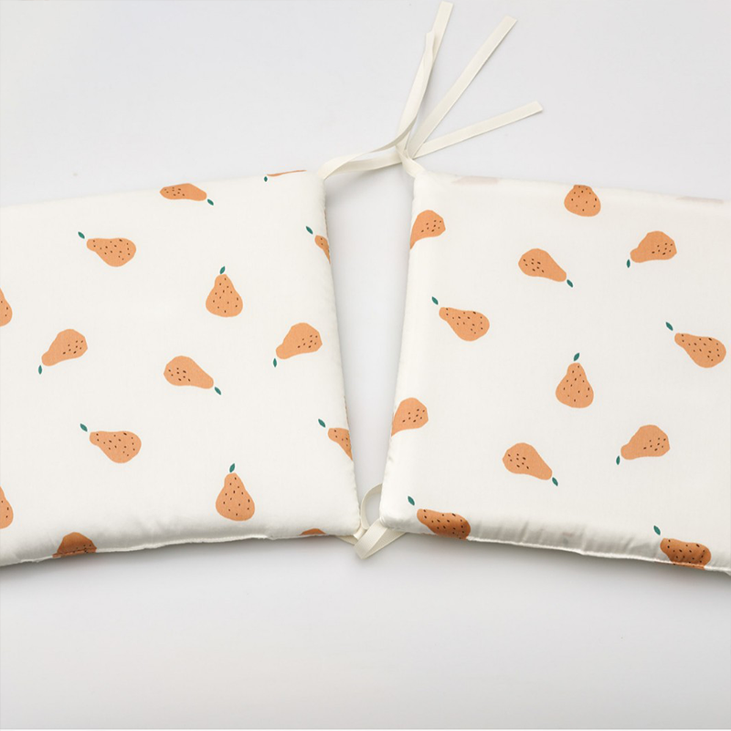 11.8 Inches 3D Cotton Fulfill 60-count Silk Satin Luxury Soft 3cm Thick with Ties For Crib - Pear