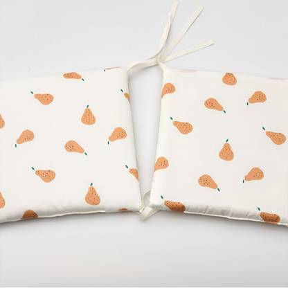 11.8 Inches 3D Cotton Fulfill 60-count Silk Satin Luxury Soft 3cm Thick with Ties For Crib - Pear