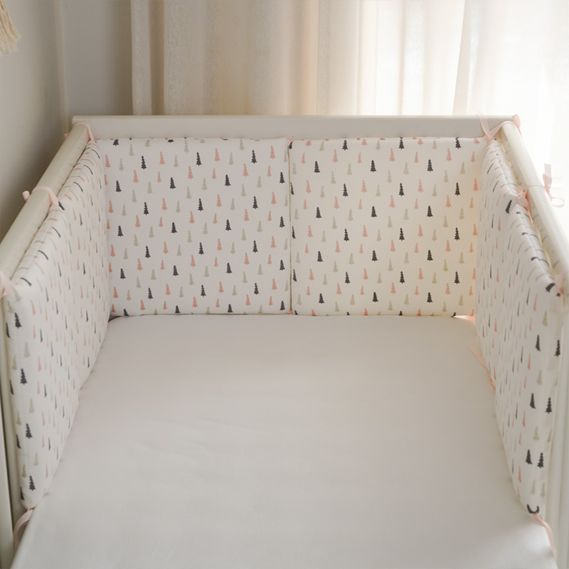 11.8 Inches 3D Cotton Fulfill 60-count Silk Satin Luxury Soft 3cm Thick with Ties For Crib - Pine Tree