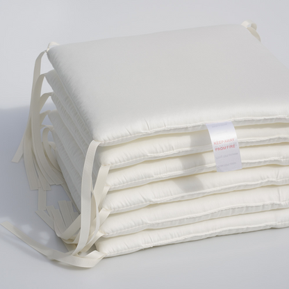11.8 Inches 3D Cotton Fulfill 60-count Silk Satin Luxury Soft 3cm Thick with Ties For Crib - White