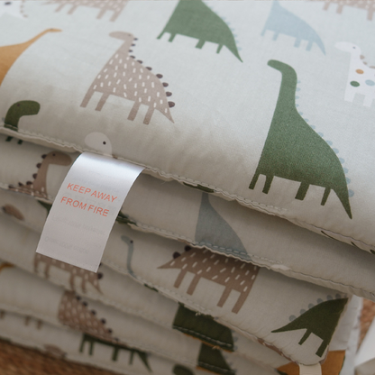 11.8 Inches 3D Cotton Fulfill Gauze A/B Side 3cm Thick with Ties For Crib - Dinosaur