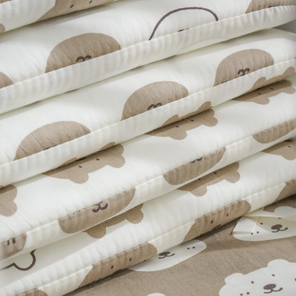 11.8 Inches 3D Cotton Fulfill Gauze A/B Side 3cm Thick with Ties For Crib - Bear