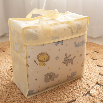 11.8 Inches 3D Cotton Fulfill Gauze A/B Side 3cm Thick with Ties For Crib - Stripe Animal