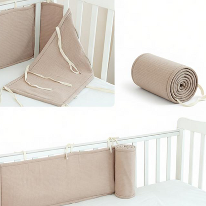 2 Pieces Baby Crib Rail Guard with Non-Padding Soft Edge Fence for Anti-Collision