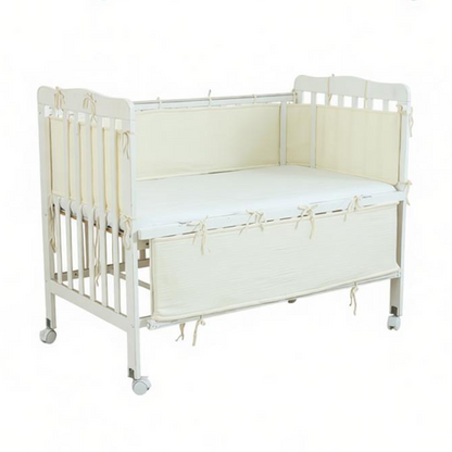2 Pieces Baby Crib Rail Guard with Non-Padding Soft Edge Fence for Anti-Collision