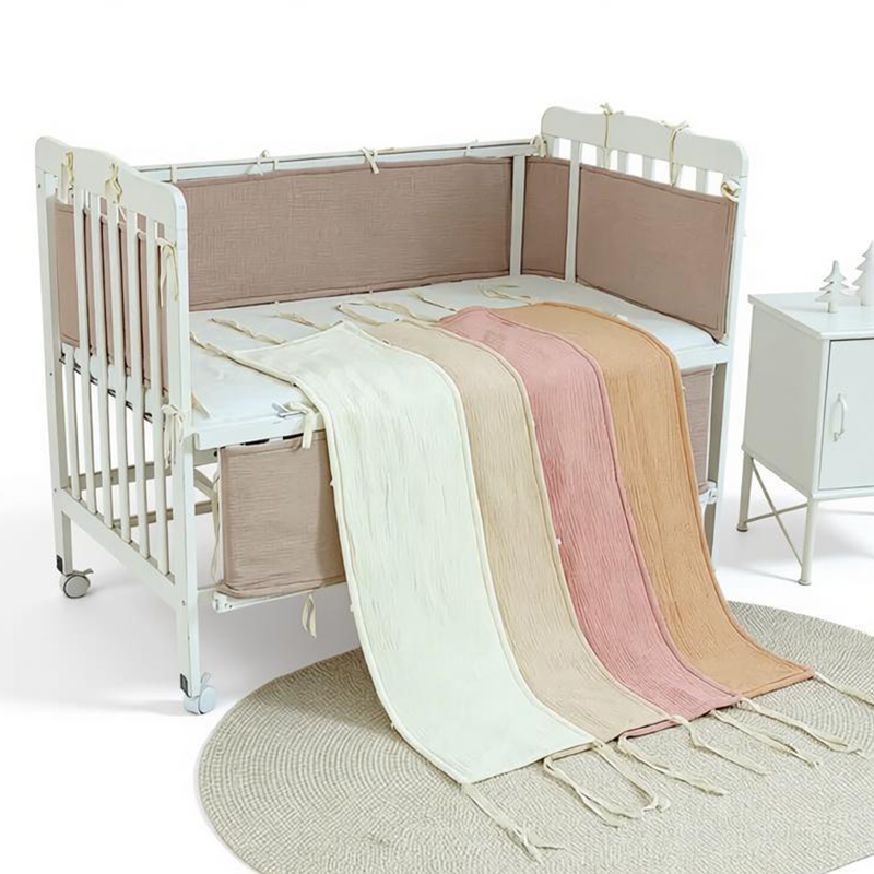 2 Pieces Baby Crib Rail Guard with Non-Padding Soft Edge Fence for Anti-Collision