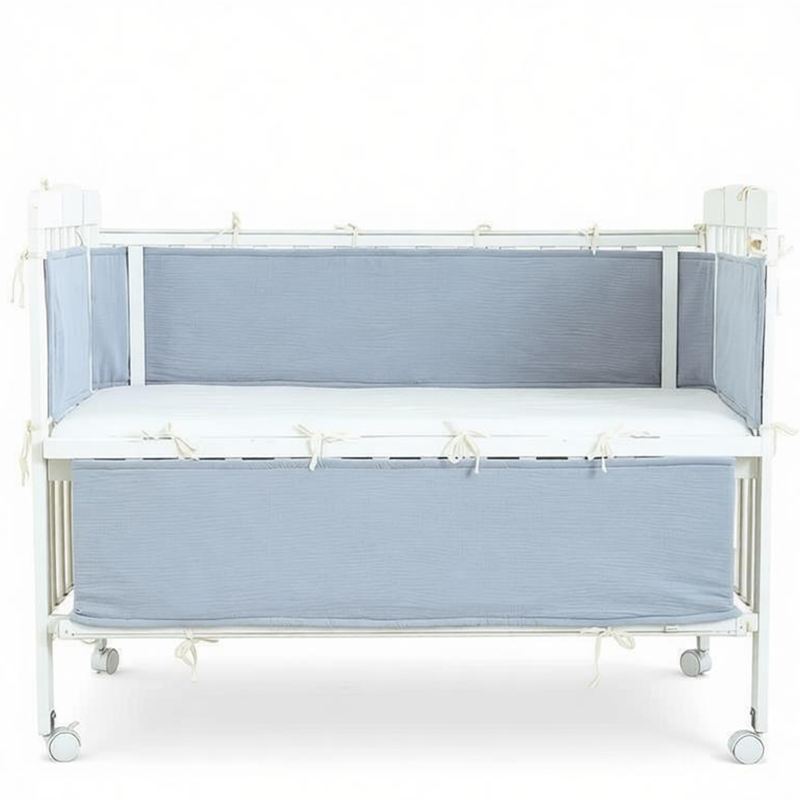 2 Pieces Baby Crib Rail Guard with Non-Padding Soft Edge Fence for Anti-Collision